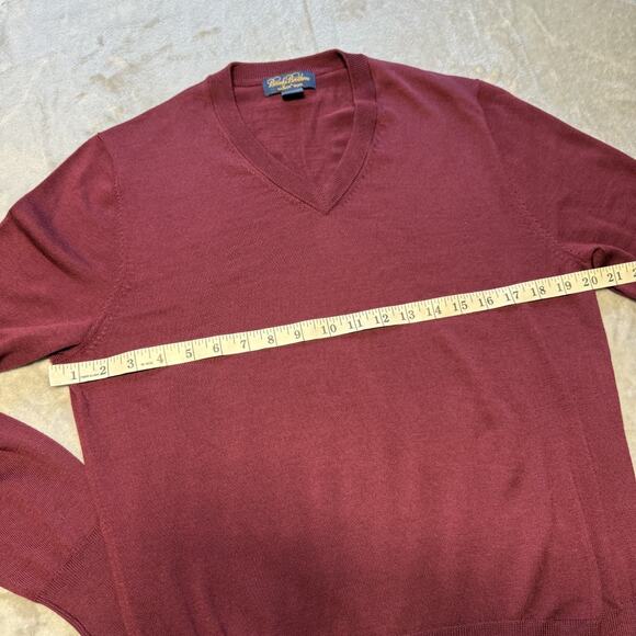 Brooks Brothers Sweater Mens small Saxxon Wool Crewneck Pullover Lightweight - Picture 4 of 12